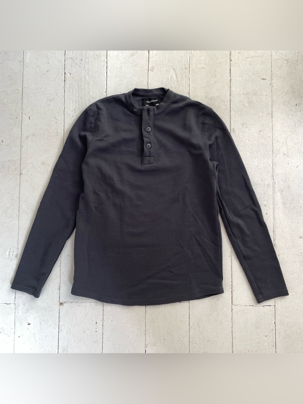 Taylor Stitch x Mission Workshop merino wool long sleeve henley shirt